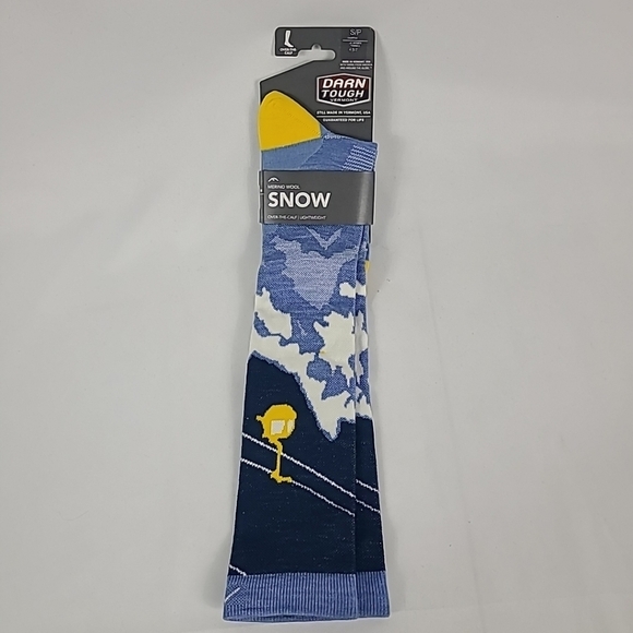 NEW Darn Tough Women's SNOW Over The Calf Socks Blue Merino Wool Sz S (4.5-7) - Picture 1 of 5